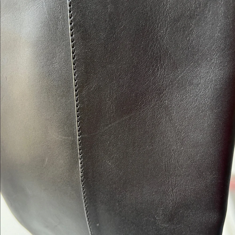 Coach Falon Black Leather Knee-High Women's Boots Chunky Heel Sz 9.5 SOOL